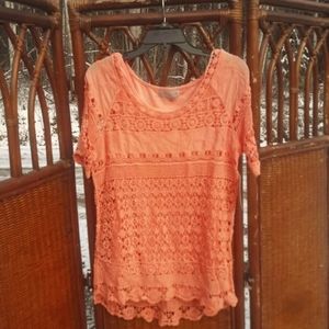 🆕️ Live & Let Live short sleeve Shirt Lace Blouse